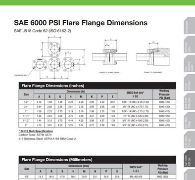 6000 PSI Flare Flange